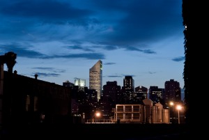 The Manhattan Skyline from the Rooftop Deck at The Foundry